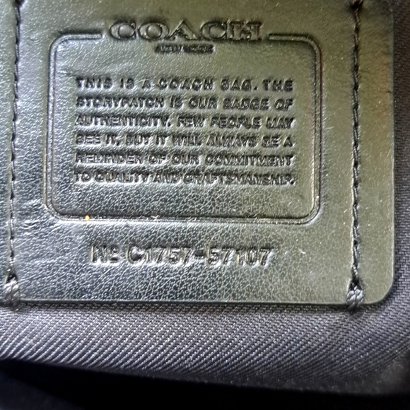 Coach Turnlock Chain 27 Black Leather Shoulder Bag 57107 Excellent Condition - Picture 11 of 12